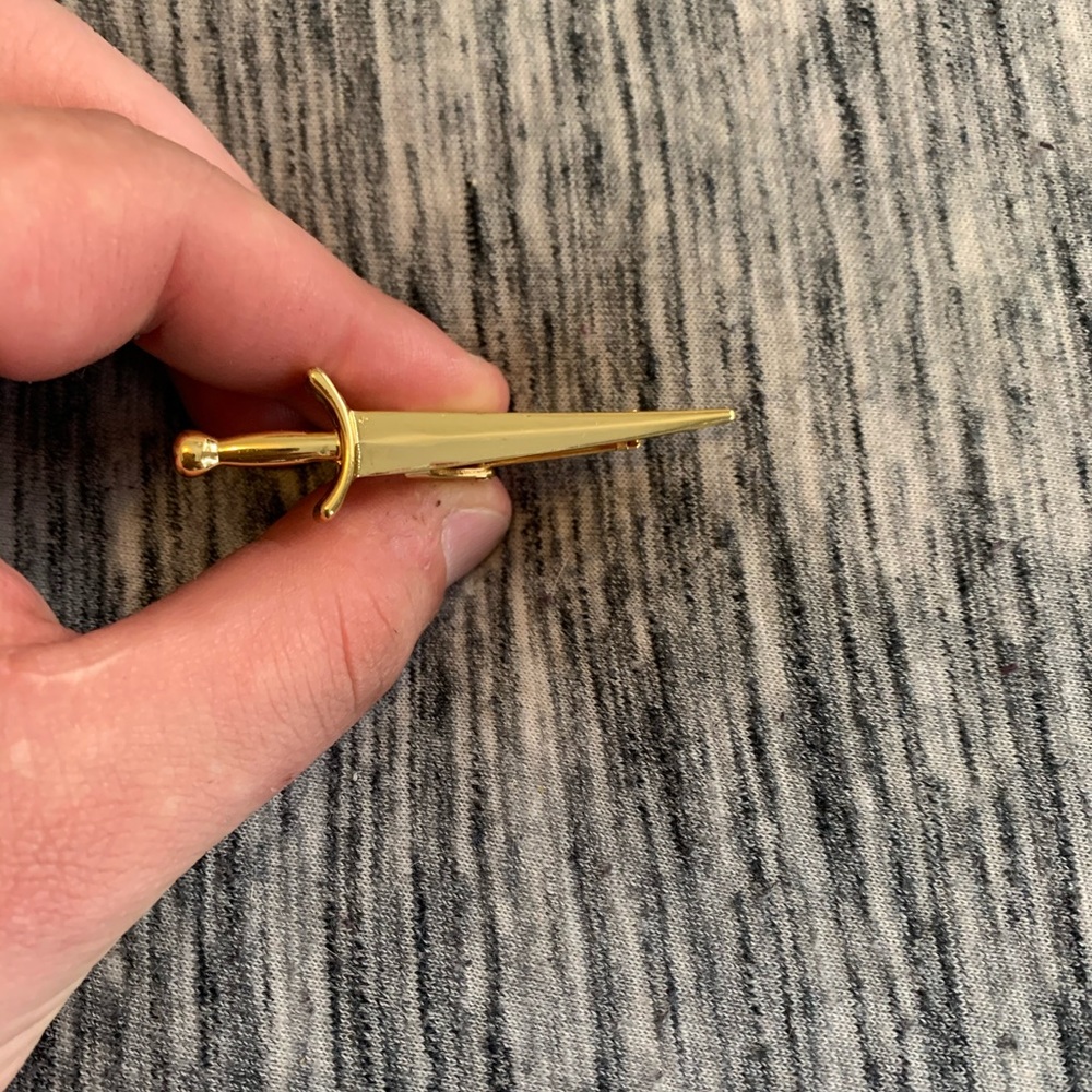 Gold Sword Tie Bar